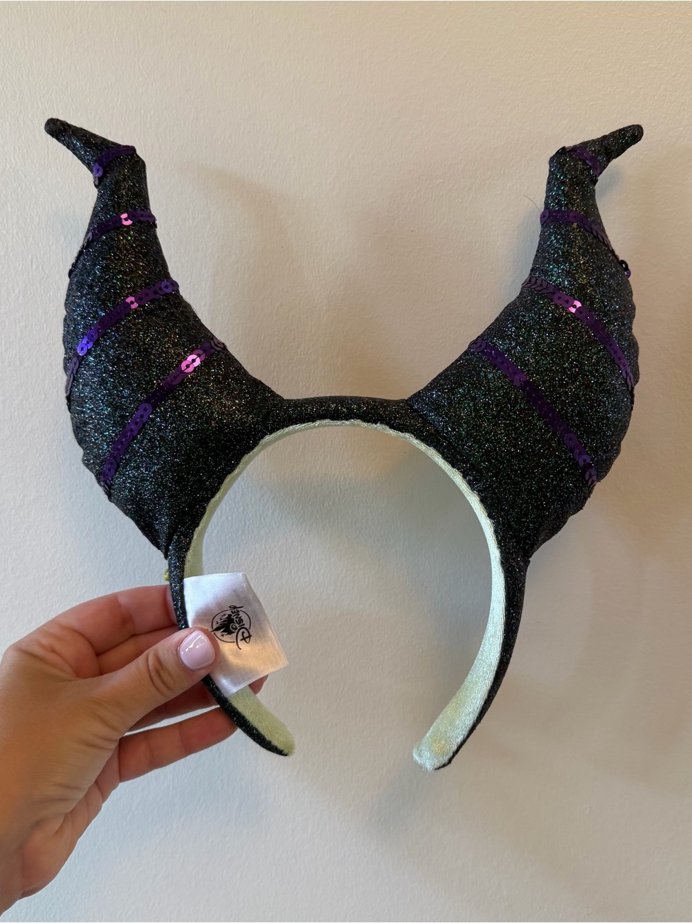 Disney Halloween Maleficent Ears Adult Headband Black Green Dressup Costume Fall